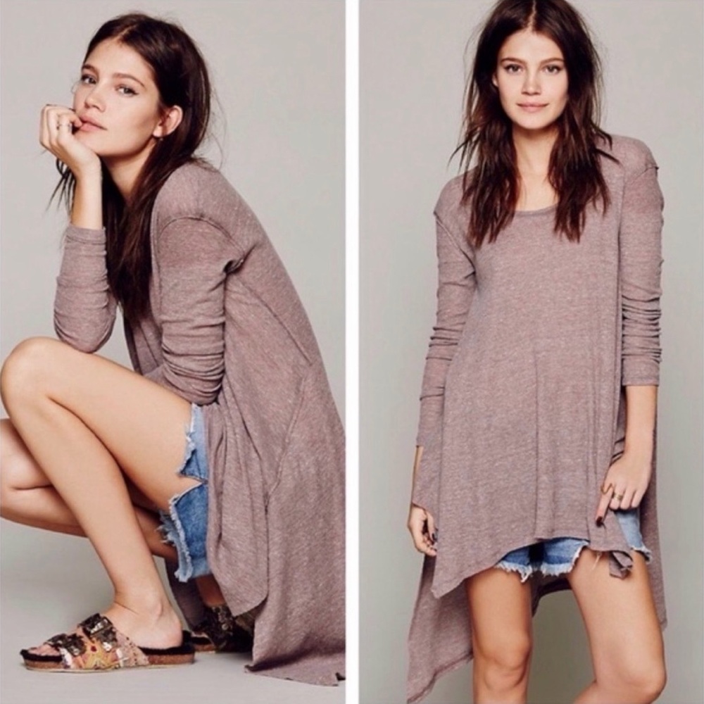 Free People Wonder Woman Asymmetrical Drippy Tunic Top